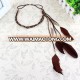 New design high-grade Bohemian color feathers hair elastic band