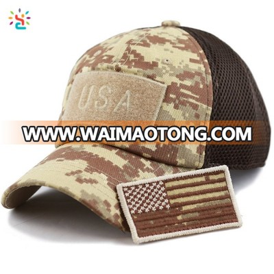 Unstructured American flag hat baseball cap patch hats 6 panel low profile baseball cap tactical operator cotton hat