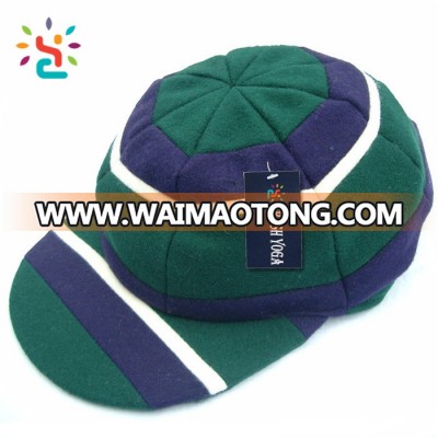 Mens custom 100% polyester cricket cap Double colour 3D embroidered baggy cricket caps fleece sports hats