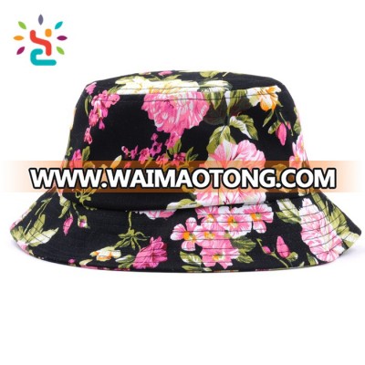 Manufacturer price full printing flower bucket hat women Promotional fisherman cap fashion New design plain beach hats For Girl