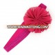 hot selling 100% polyester solid colors girl bow elastic baby hair band