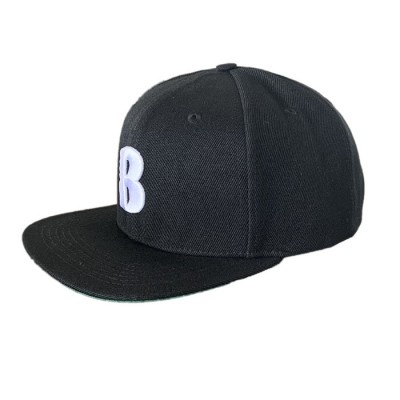 Low MOQ Stock Black Snapback Cap Promotional Custom New Puff 3D Embroidered Green Snap back Era Cap Factory